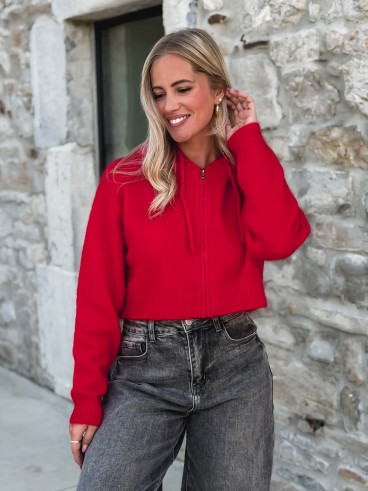 Gilet court Julinne - Rouge