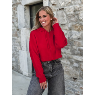 Gilet court Julinne - Rouge