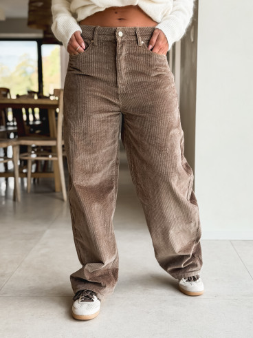 Pantalon en velours Isalina - Taupe Pantalon en velours Isalina - Taupe