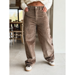 Pantalon en velours Isalina - Taupe