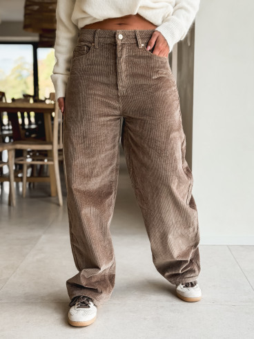Pantalon en velours Isalina - Taupe Pantalon en velours Isalina - Taupe