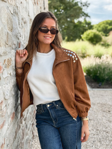 Veste en suédine Annaelle - Camel Veste en suédine Annaelle - Camel