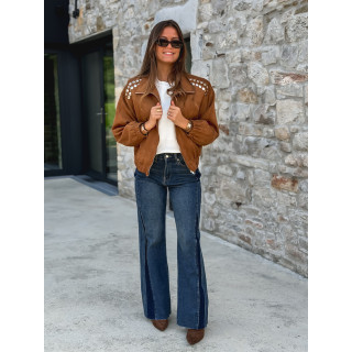 Veste en suédine Annaelle - Camel