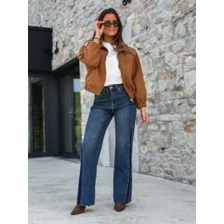 Veste en suédine Annaelle - Camel