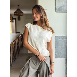 Gilet sans manches Christina - Beige