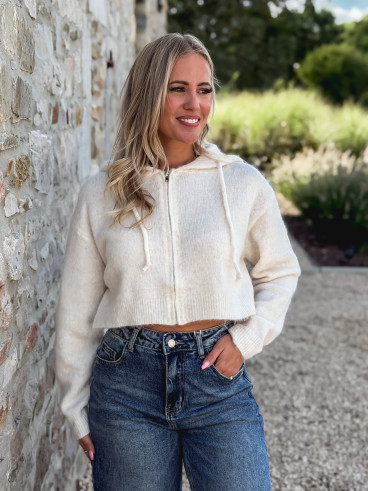 Gilet court Julinne - Beige clair