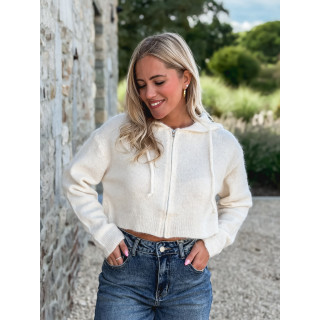Gilet court Julinne - Beige clair