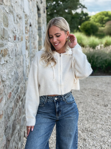 Gilet court Julinne - Beige clair