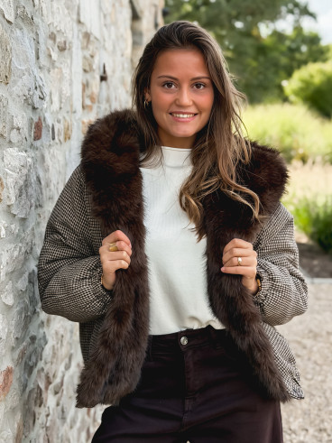 Veste réversible Enoria - chocolat
