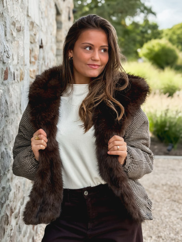 Veste réversible Enoria - chocolat