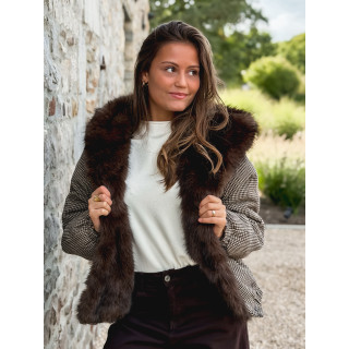 Veste réversible Enoria - chocolat
