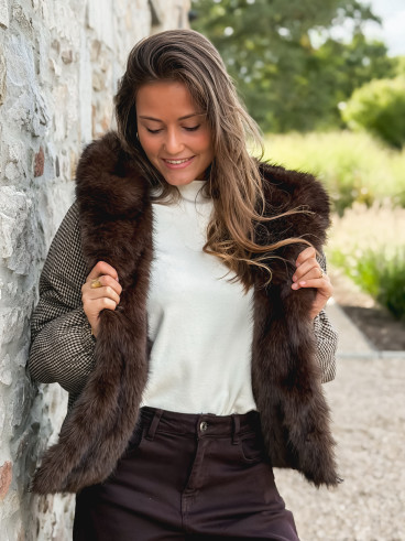Veste réversible Enoria - chocolat