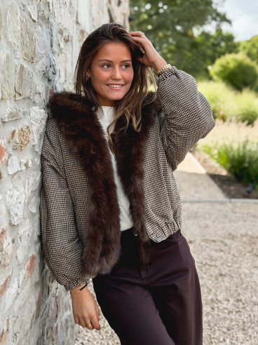 Veste réversible Enoria - chocolat