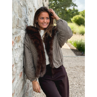 Veste réversible Enoria - chocolat