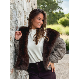 Veste réversible Enoria - chocolat