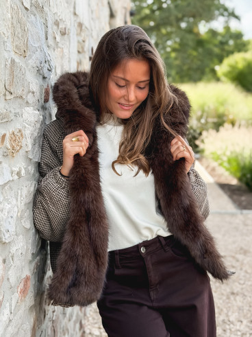 Veste réversible Enoria - chocolat
