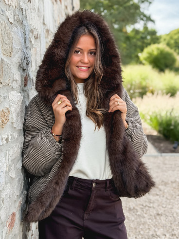Veste réversible Enoria - chocolat