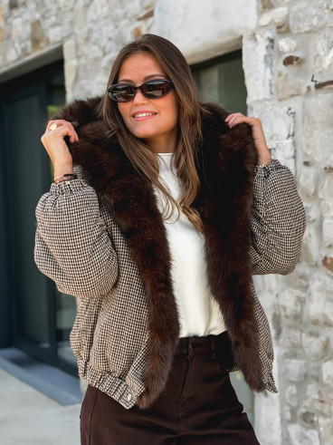 Veste réversible Enoria - chocolat