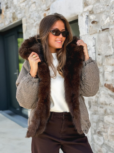 Veste réversible Enoria - chocolat