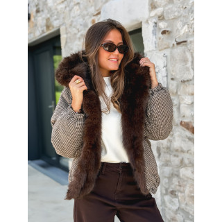 Veste réversible Enoria - chocolat