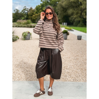 Pull Ligné Calice - Taupe