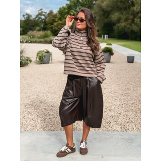 Pull Ligné Calice - Taupe