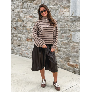 Pull Ligné Calice - Taupe