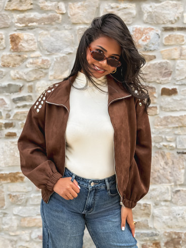 Veste en suédine Annaelle - Marron Veste en suédine Annaelle - Marron