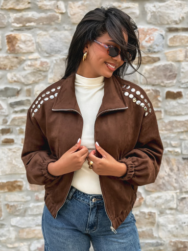 Veste en suédine Annaelle - Marron Veste en suédine Annaelle - Marron