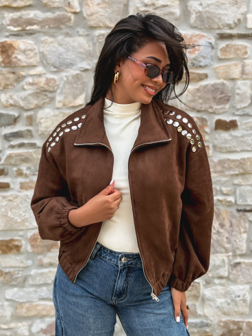 Veste en suédine Annaelle - Marron Veste en suédine Annaelle - Marron