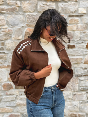 Veste en suédine Annaelle - Marron Veste en suédine Annaelle - Marron