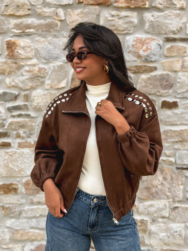 Veste en suédine Annaelle - Marron Veste en suédine Annaelle - Marron