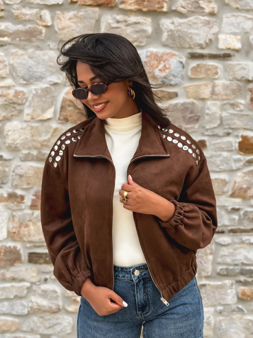 Veste en suédine Annaelle - Marron Veste en suédine Annaelle - Marron