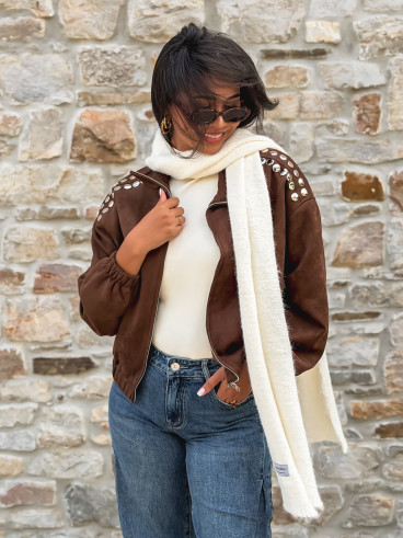 Veste en suédine Annaelle - Marron Veste en suédine Annaelle - Marron