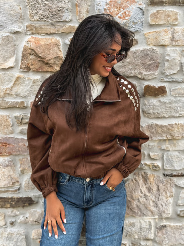 Veste en suédine Annaelle - Marron Veste en suédine Annaelle - Marron
