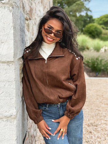 Veste en suédine Annaelle - Marron Veste en suédine Annaelle - Marron