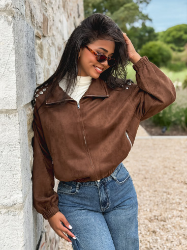 Veste en suédine Annaelle - Marron Veste en suédine Annaelle - Marron