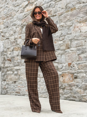 Pantalon à carreaux Alexa - Marron Pantalon à carreaux Alexa - Marron
