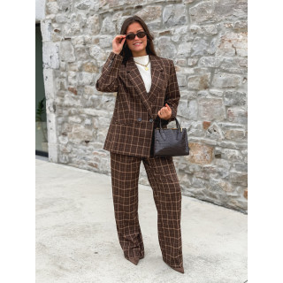 Blazer à carreaux Alexa - Marron