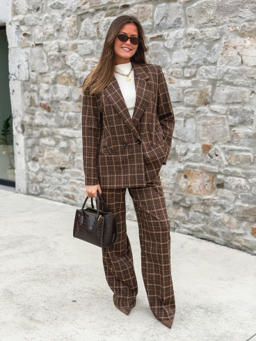 Blazer à carreaux Alexa - Marron Blazer à carreaux Alexa - Marron