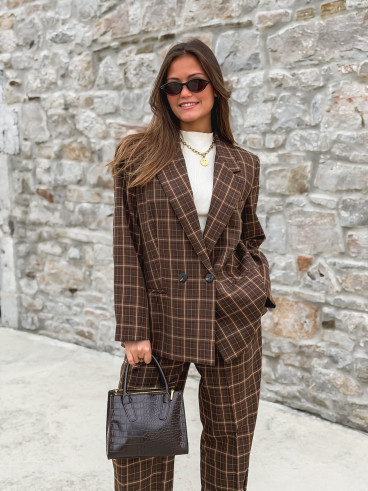 Blazer à carreaux Alexa - Marron Blazer à carreaux Alexa - Marron