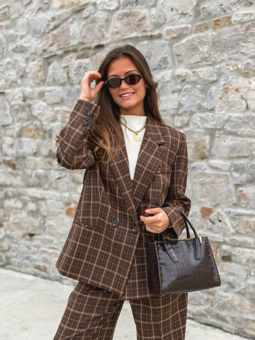 Blazer à carreaux Alexa - Marron Blazer à carreaux Alexa - Marron