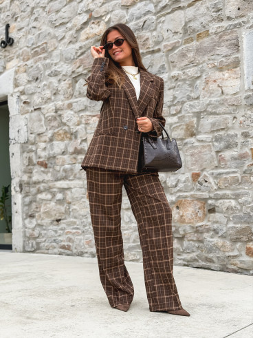 Blazer à carreaux Alexa - Marron Blazer à carreaux Alexa - Marron