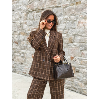 Blazer à carreaux Alexa - Marron