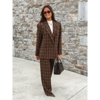 Blazer à carreaux Alexa - Marron