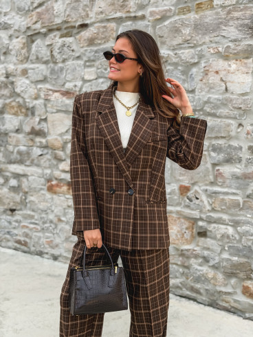 Blazer à carreaux Alexa - Marron Blazer à carreaux Alexa - Marron