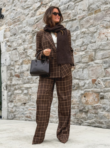 Blazer à carreaux Alexa - Marron Blazer à carreaux Alexa - Marron
