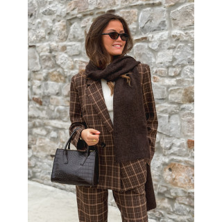 Blazer à carreaux Alexa - Marron