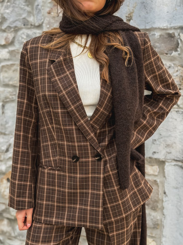 Blazer à carreaux Alexa - Marron Blazer à carreaux Alexa - Marron
