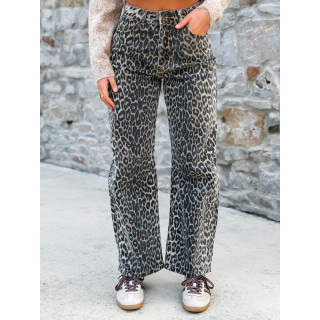 Jeans léopard Larissa - Taupe